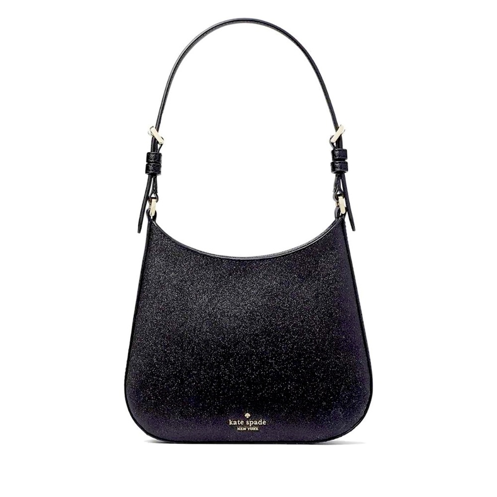 Kate Spade New York Glimmer Glitter Shoulder Bag in Black NWT